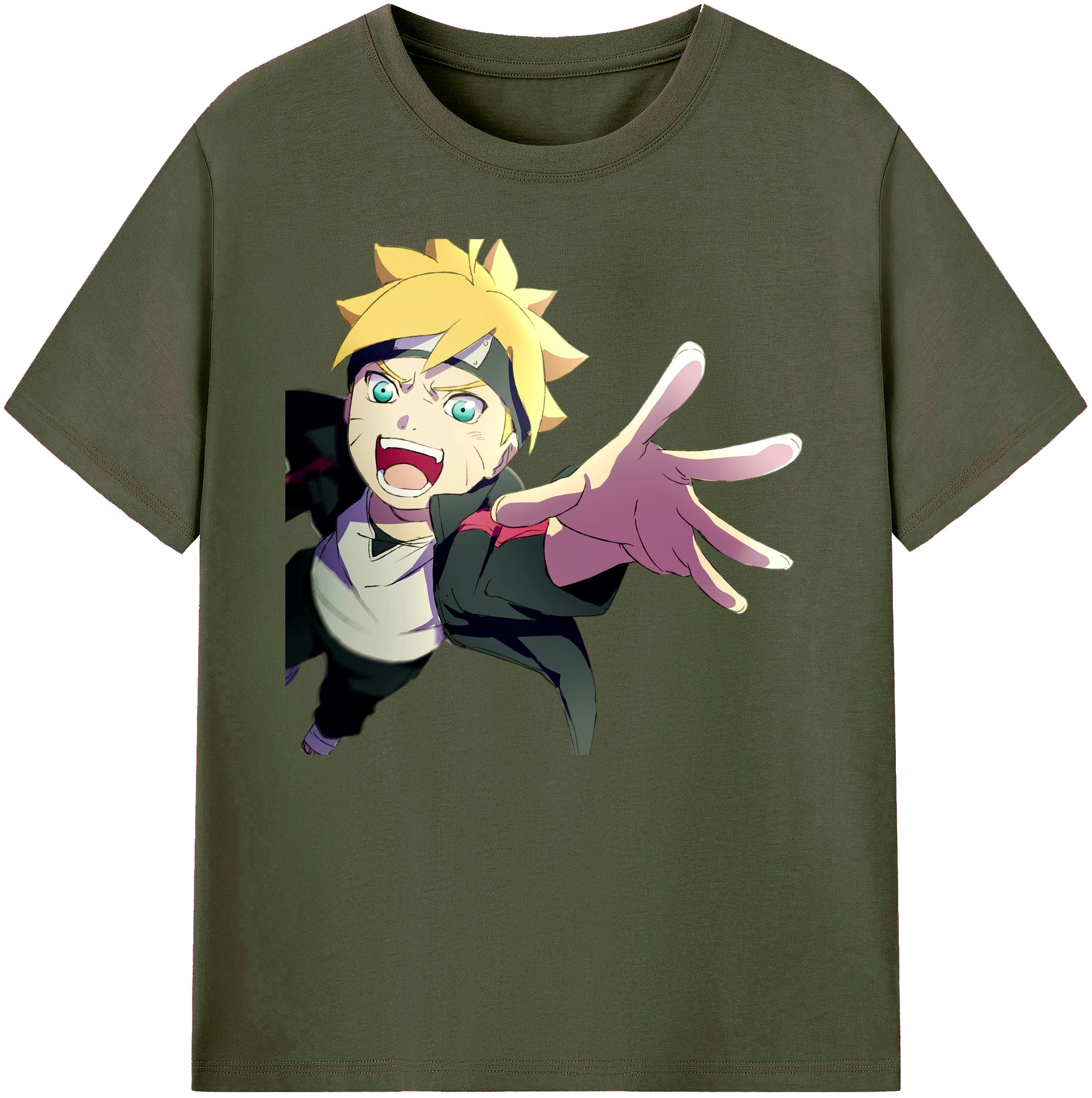 （画像用） NARUTO -ナルト- うずまき ボルト Uzumaki Boruto 綿100％ メンズ半袖Tシャツ｜肌触りやわらか＆通気性